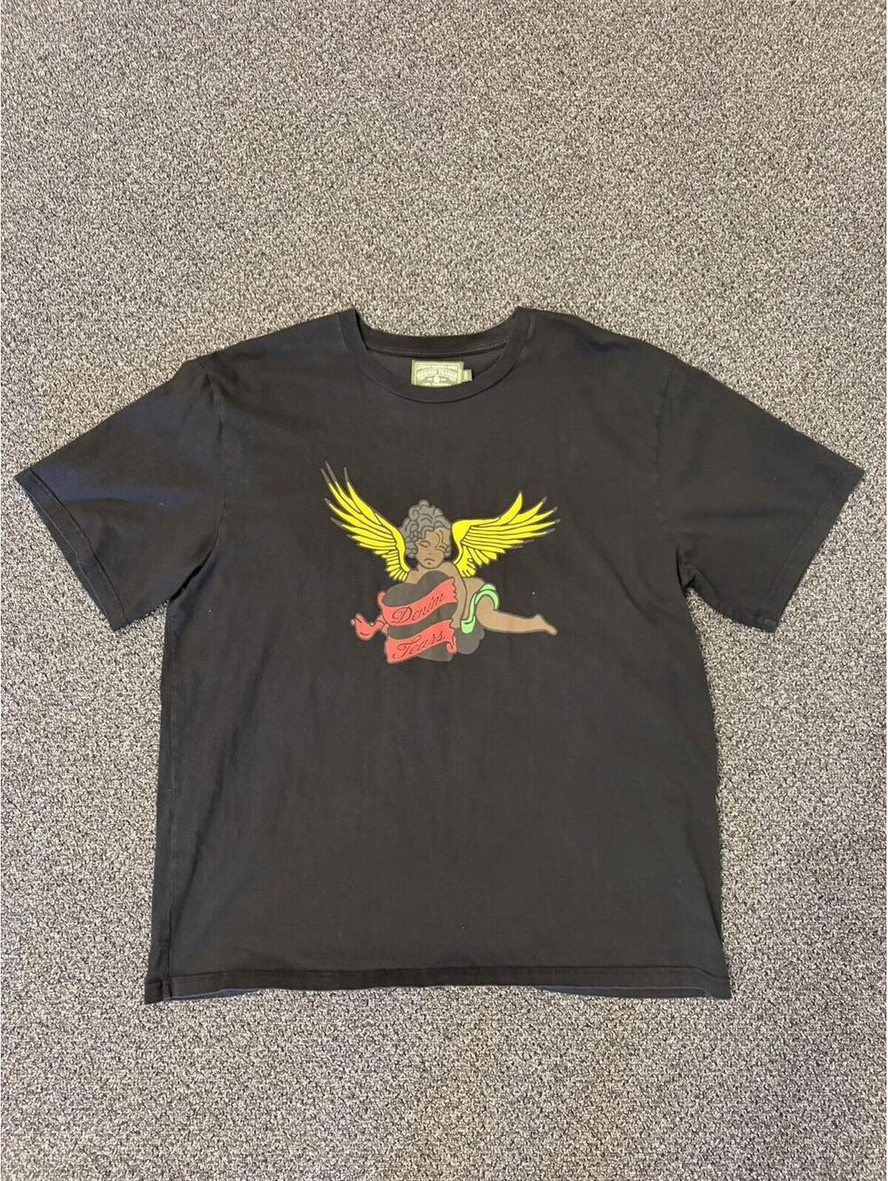 Denim Tears Black Cherub Tee